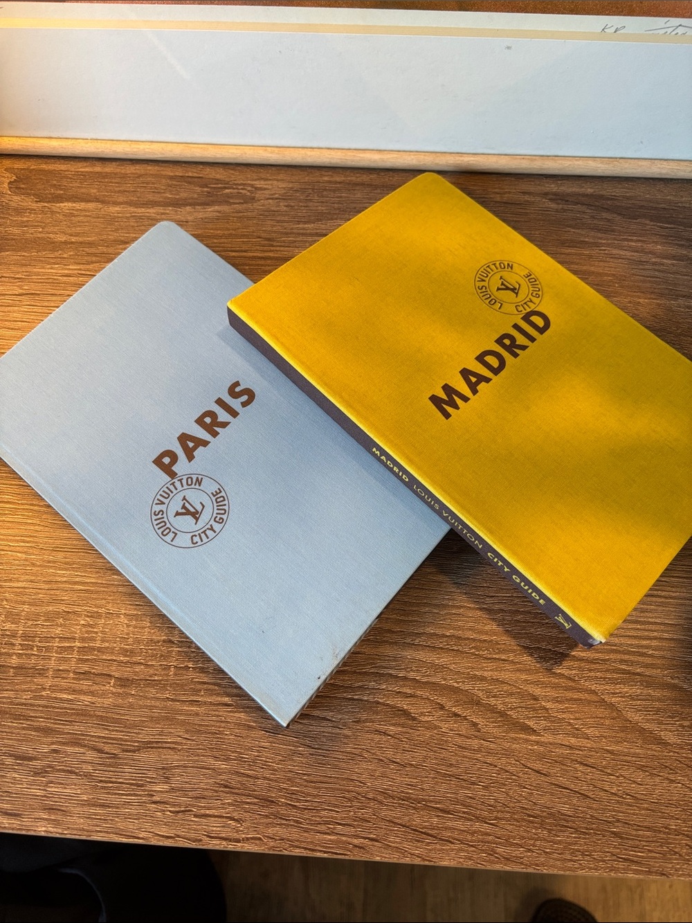 Louis Vuitton Paris & Madrid City Guides — Blue & Yellow Covers.